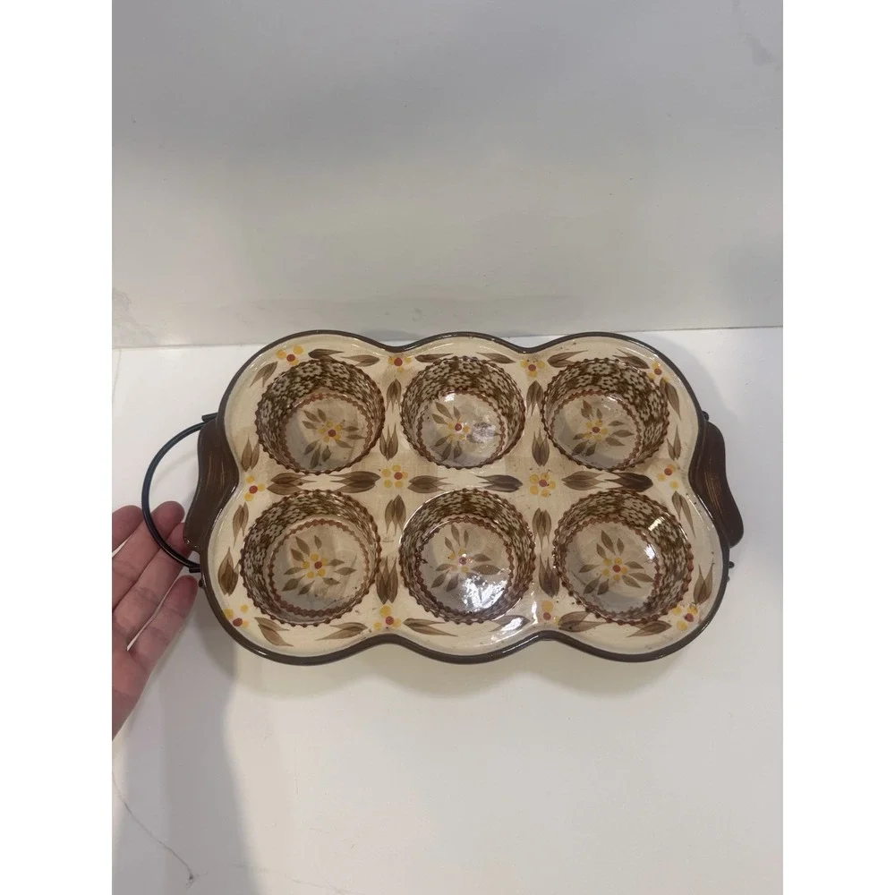 Temp-tations Ovenware By Tara Old World Muffin Cup Cake Pan W Rack Vintage